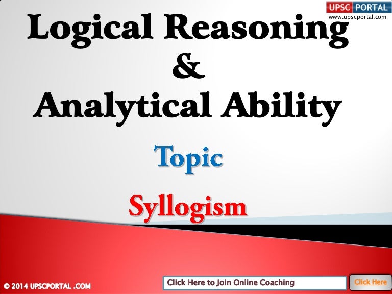 Logical reasoningandanalyticalabilitysyllogism140401024135phpap…
