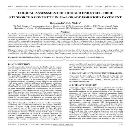 Logical assessment of hooked end steel fibre reinforced concrete in m 40 grad...