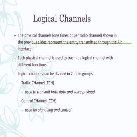 Logical channels