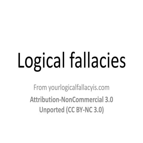 Logical fallacies