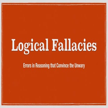 Logical fallacies