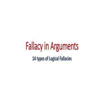 Logical fallacies | PDF