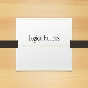 Logical Fallacies discussion svsdgdsgdsff