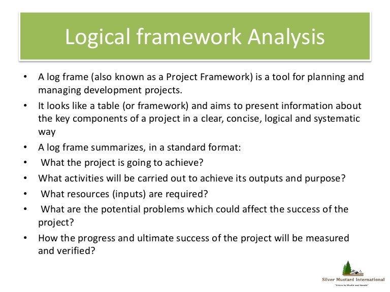 Logical framework model