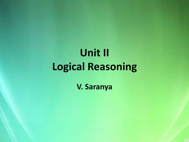 Logical reasoning 