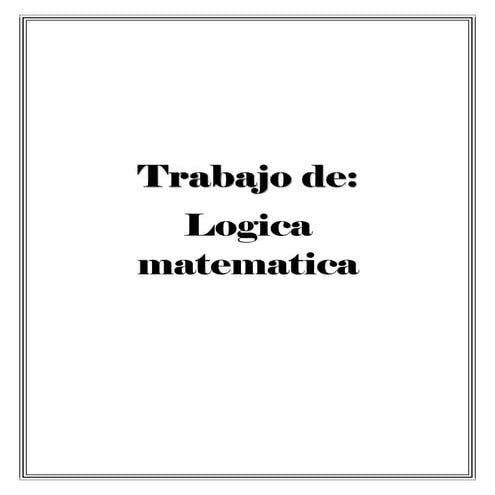 Logica matematica