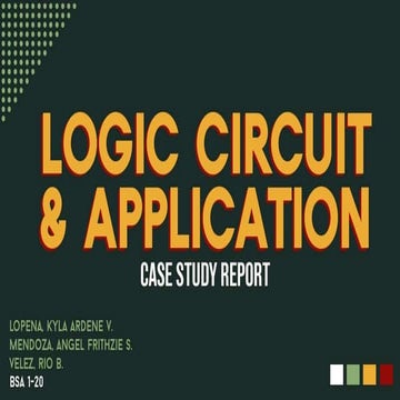 Logic Circuit and Application | PPTX | Programming Languages | Computing