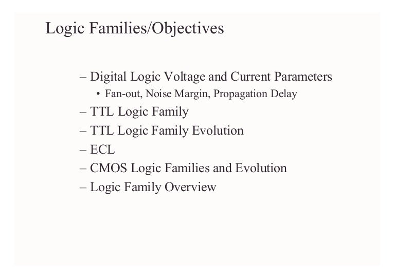 Logic families 1