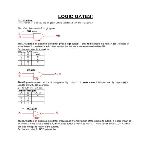 Logic gates