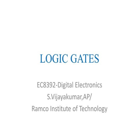 Logic gates | PPT