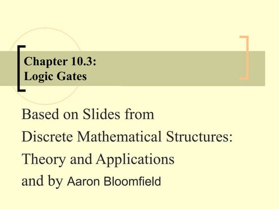 Logic gates ppt | PPTX