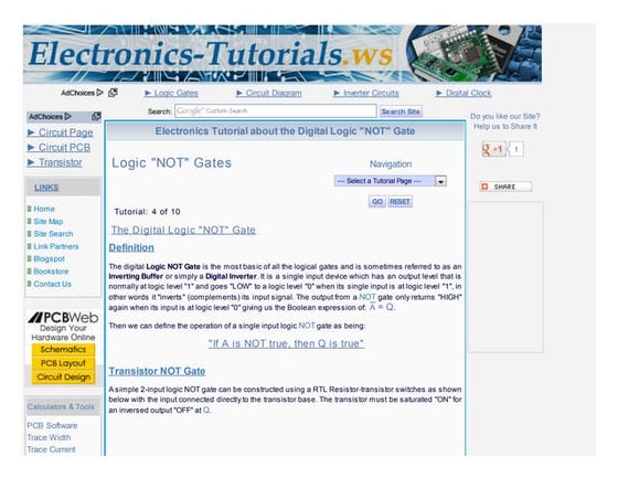 Logic not gate tutorial with logic gate truth table