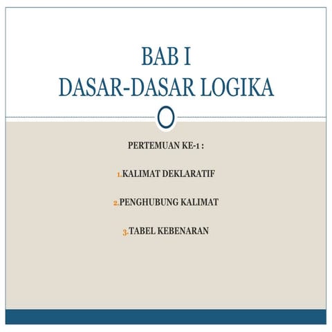 PERTEMUAN KE - 01  :  Kalimat deklaratif