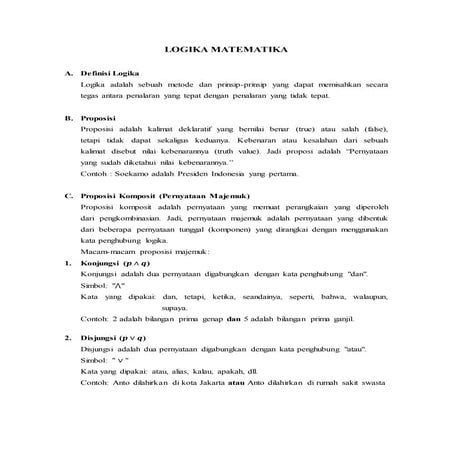 Materi Logika Matematika