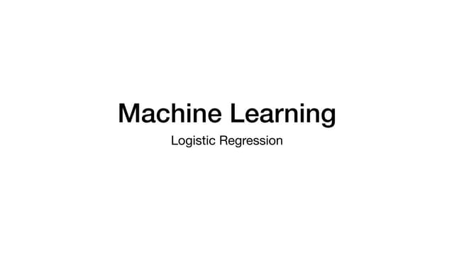 Logistic regression