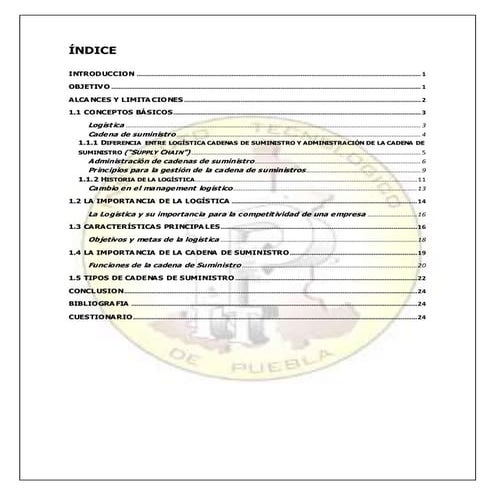 Logistica y cadenas de suministros