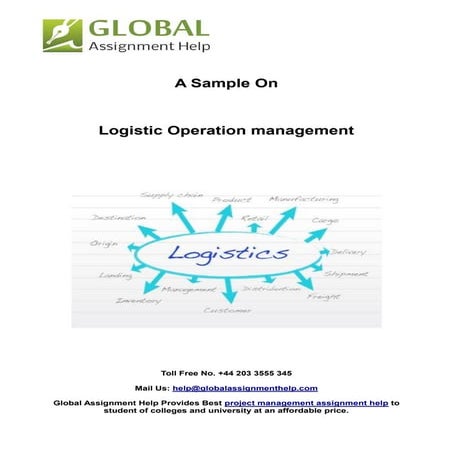Sample Report on Logistic Operation management by Global Assignment Help