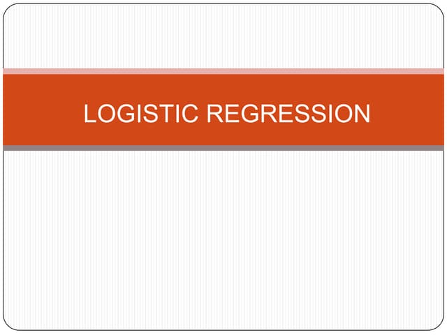Logistic regression