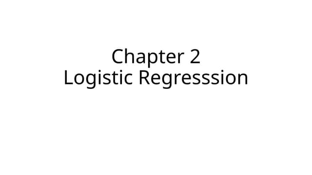 LOGISTIC_REGRESSION for AI and ML Beginners | PPT