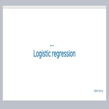 Logistic regression1