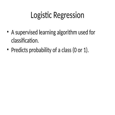 Comprehensive Guide to Logistic Regression for Spam Detection | PPTX