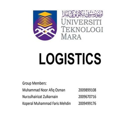 Logistics by afiq,ezzat,sudin