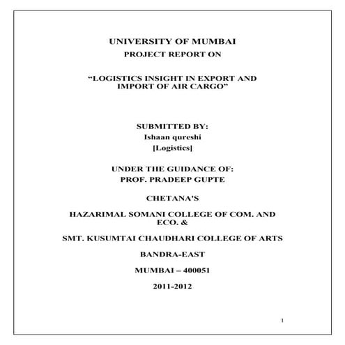 Logistics insight in export and import of air cargo 126534384