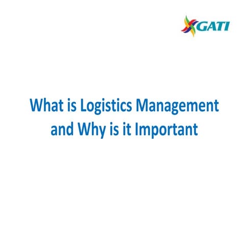 Logistics management