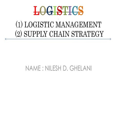 Logistics management & supply chain strategy