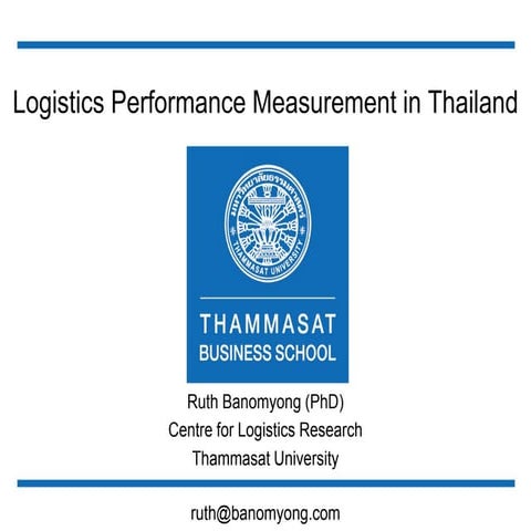Logistics performance thailand
