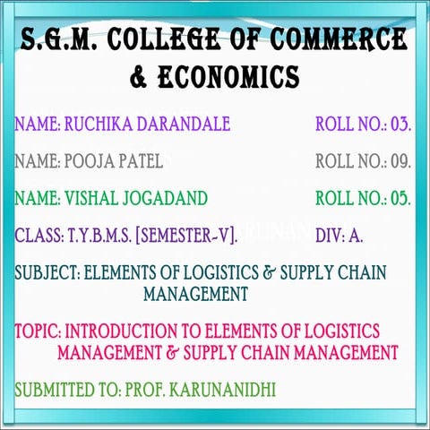 Logistics & scm