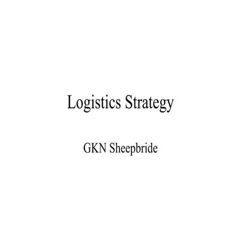Logistics Strategy