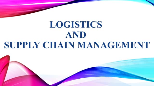 Logistics & Supply chain management of Kellogg's