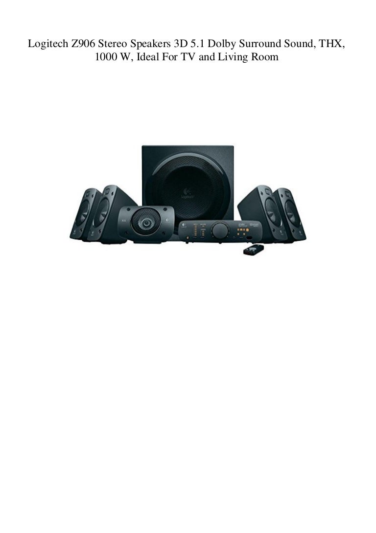 logitech z906 stereo speakers 3d 5.1