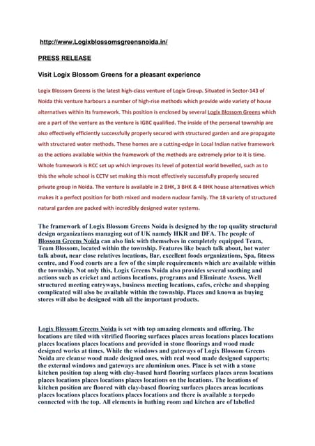 Logix blossom-greens noida