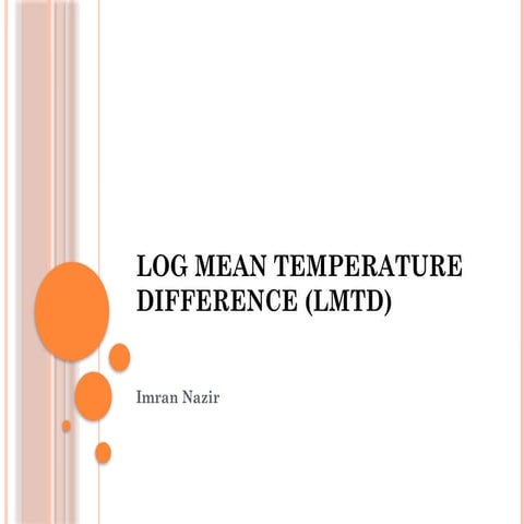 Log Mean Temperature Difference for Heat Exchangers