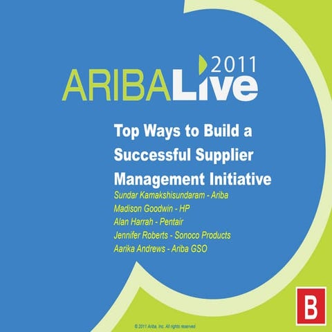 Top Ways to Build a Successful Supplier Management Initiative  