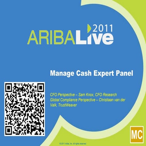 Manage Cash Expert Panel - London