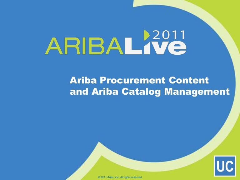 Ariba Procurement Content and Ariba Catalog Management London
