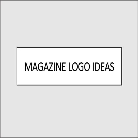 Magazine Logo Ideas