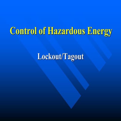 Lock Out / Tag Out | PPT