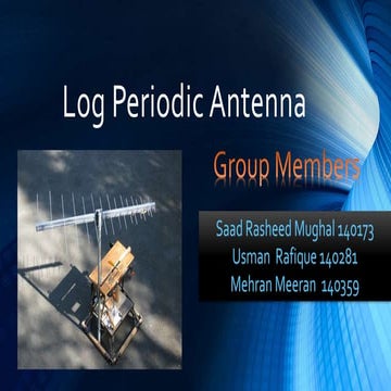 Log periodic antenna designing
