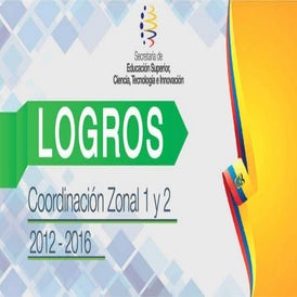 Logros Coordinación Zonal 1 y 2 Senescyt 