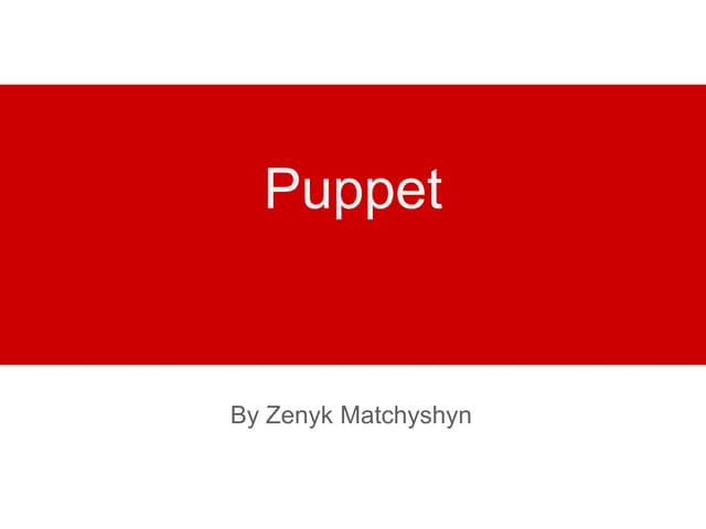 Puppet / DevOps - EDGE Lviv