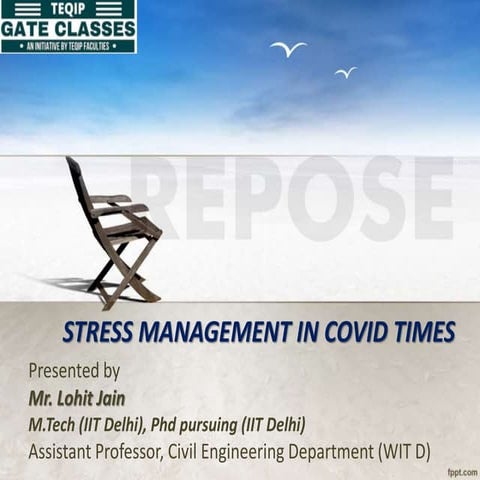 Stress management in the times of pandemic | PPTX