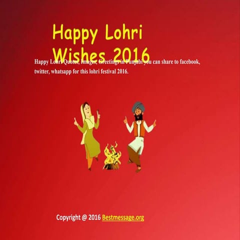 Sweet Happy Lohri Wishes and Quotes 2016
