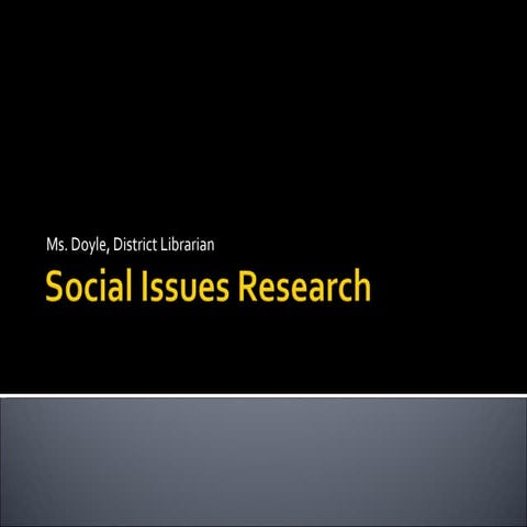 LOHS Social Issues -- catalog and databases