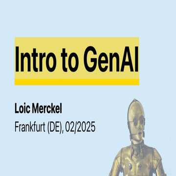Introduction to Generative Artificial Intelligence