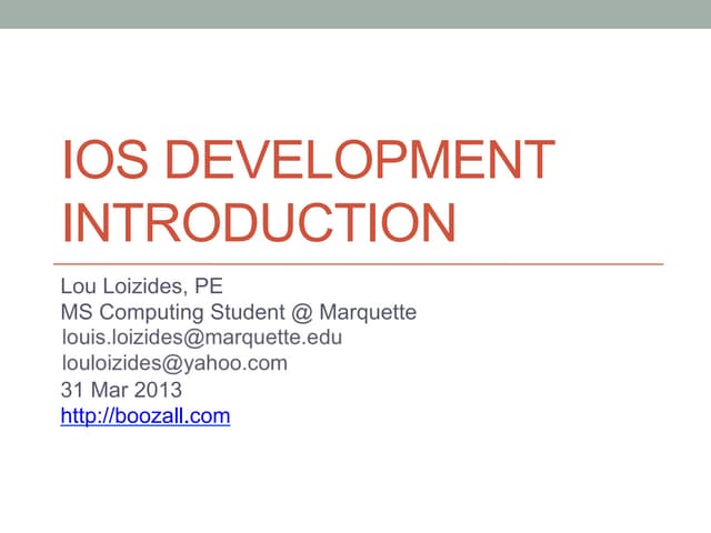 iOS Programming Intro