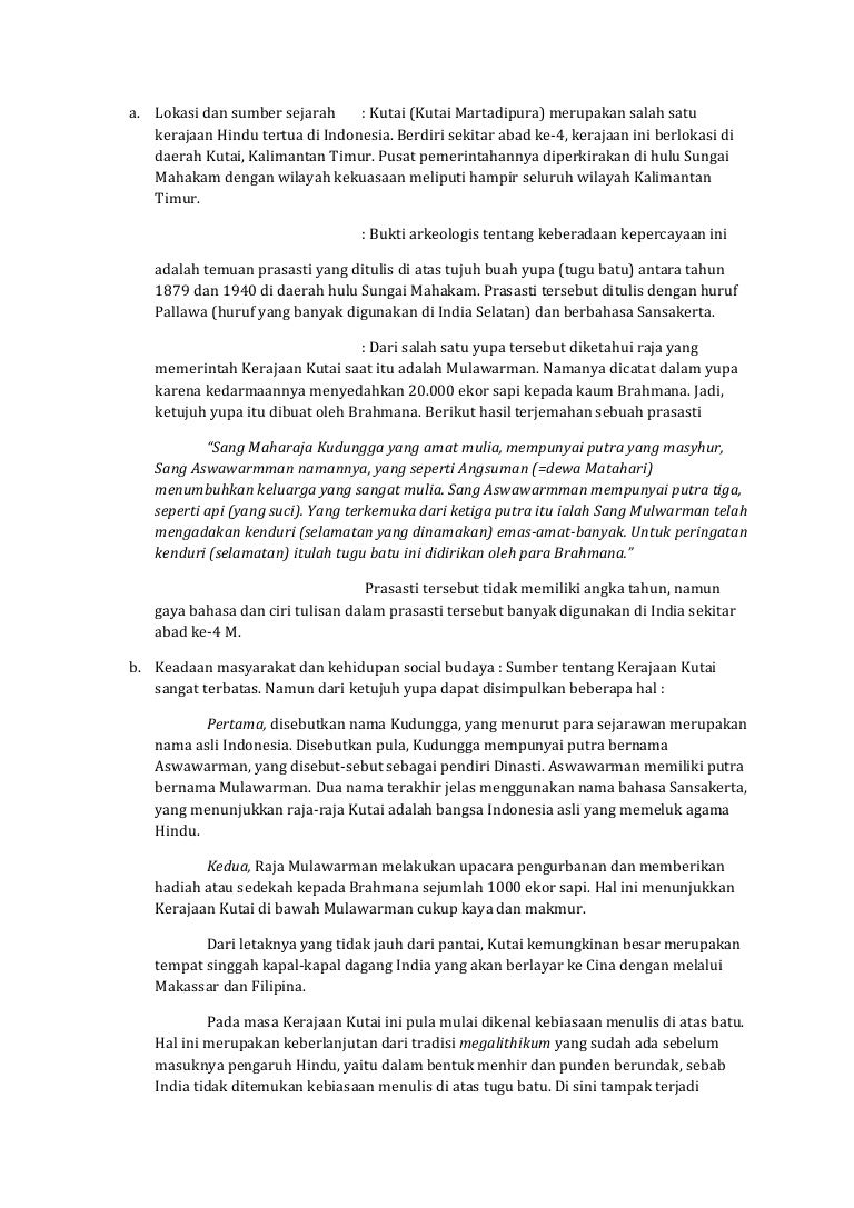 Lokasi Dan Sumber Sejarah Kerajaan Kutai